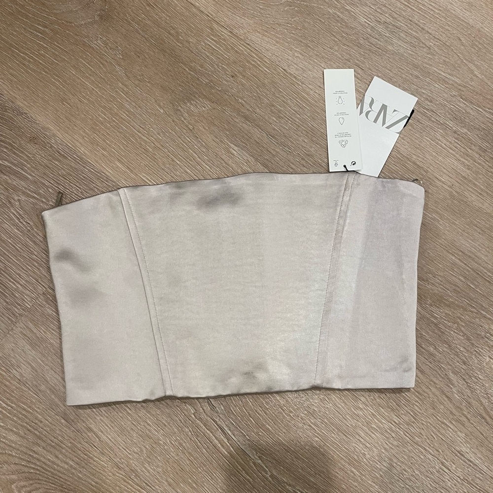 NWT!! Zara Corset Crop Top